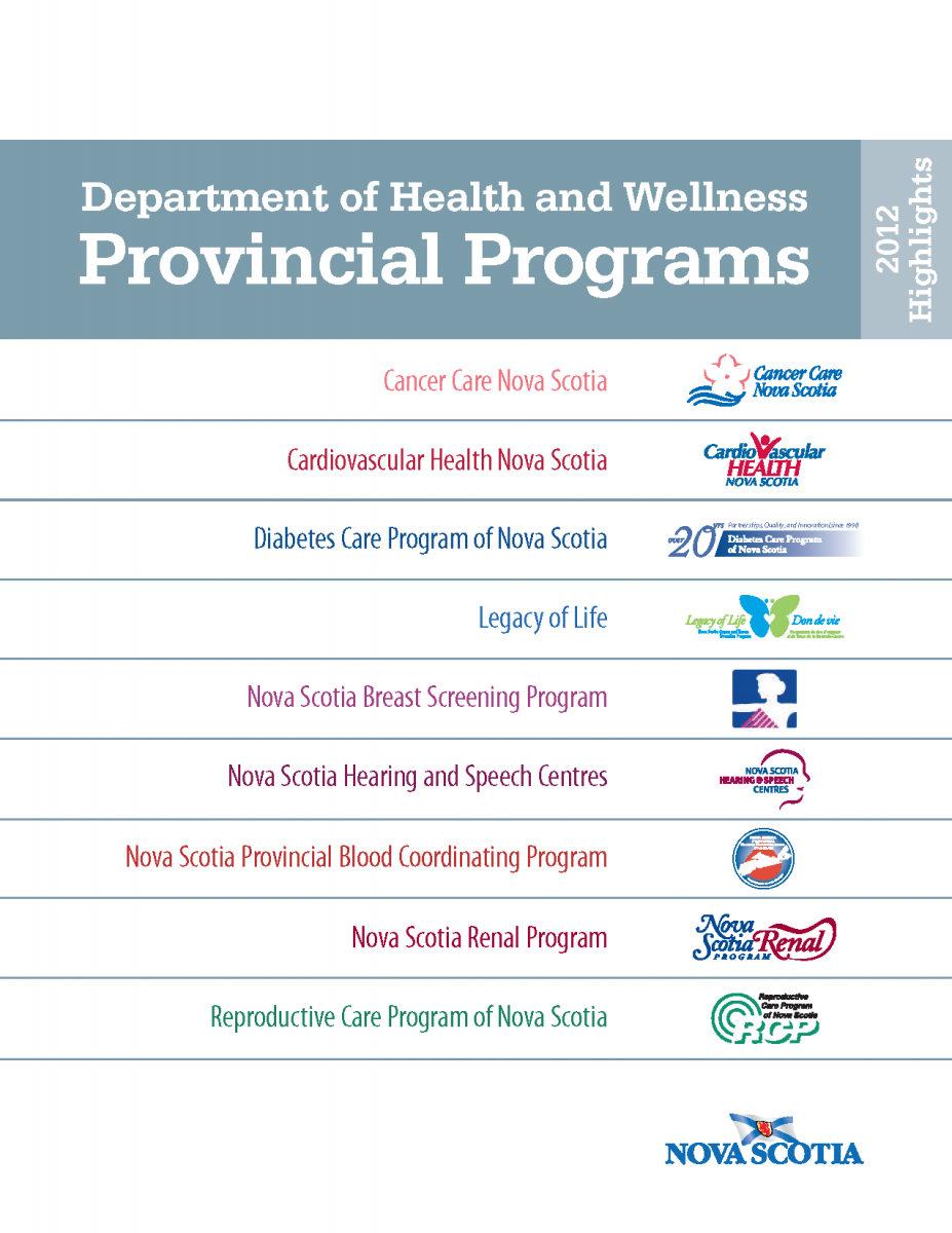 Provincial Programs Highlights 2012