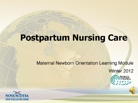 Postpartum Nursing Care  Reproductive Care Program of Nova Scotia