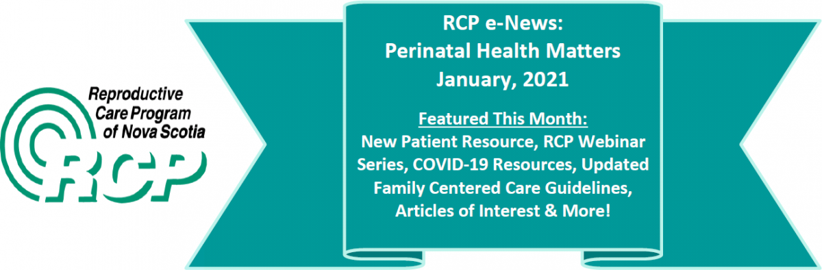 RCP e-News January 2021  Reproductive Care Program of Nova Scotia